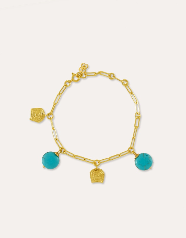 Ottoman Hands - Amore Turquoise Charm Chain Bracelet