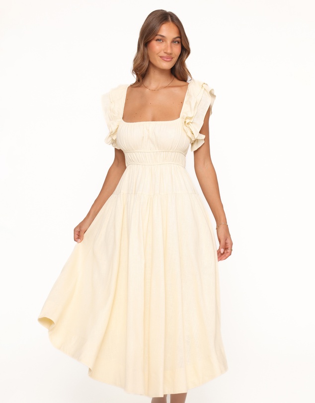 Petal & Pup - Linda Midi Dress - Butter Yellow