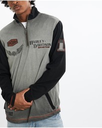 Vintage by The Real Deal - Pre Loved - Vintage Harley Davidson Lightweight Quarter Zip Sweatshirt