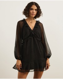 Atmos&Here - Benni Boho Mini Dress With Ruffle Detail