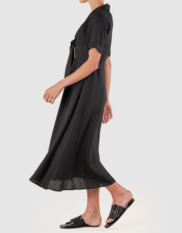 Amelius - Ines Linen Tie Front Dress