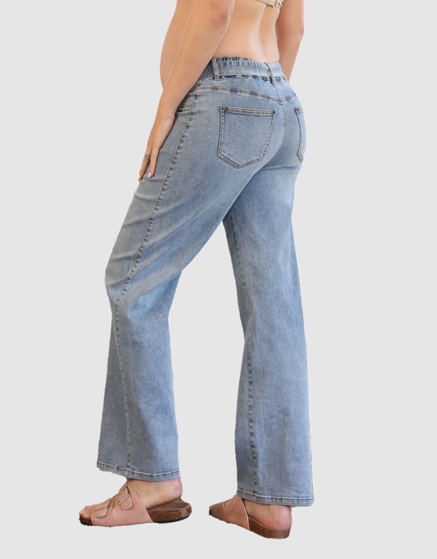 Angel Maternity - Under the Bump Wide Leg Maternity Denim Jeans