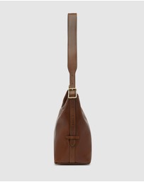 Republic of Florence - Sophia Matt Chocolate Leather Shoulder Bag