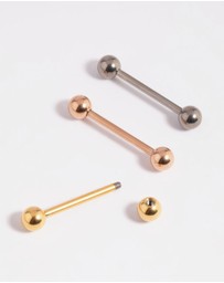 Lovisa - Titanium Tongue Ring Pack