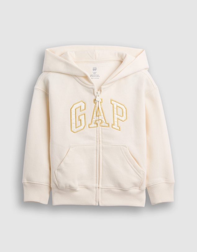 GAP - VintageSoft Fleece Logo Full-Zip Hoodie - Babies-Kids