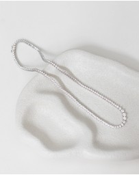 The White Collection - Claire - Elegant Silver Bridal Necklace