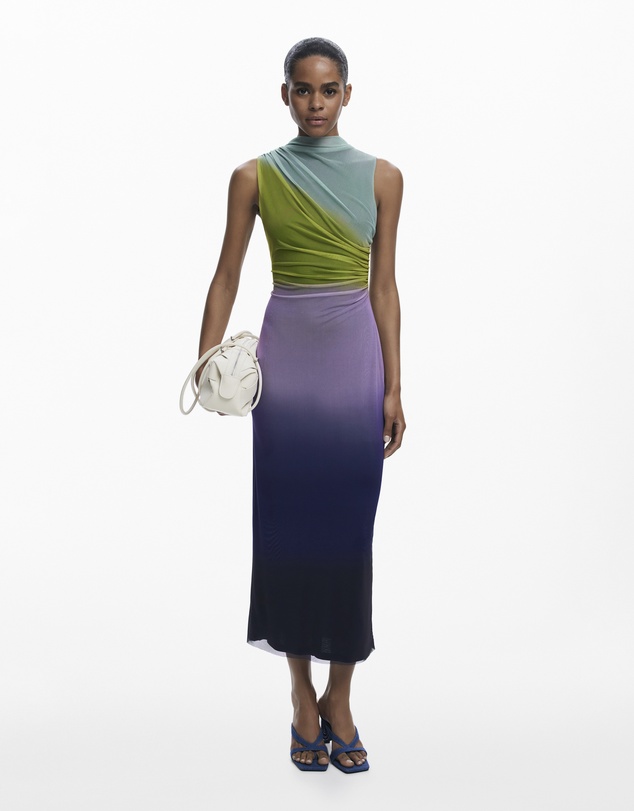 Desigual - Gradient tulle midi dress