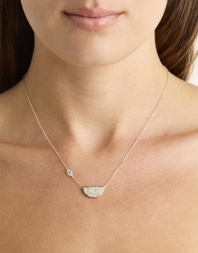 By Charlotte - Eye of Peace Lotus Necklace