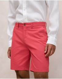 Trenery - Cotton Twill Chino Short in Crimson