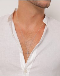 Kuzzoi - ICONIC EXCLUSIVE - Necklace Chain with Cross Pendant Massive in 925 Sterling Silver