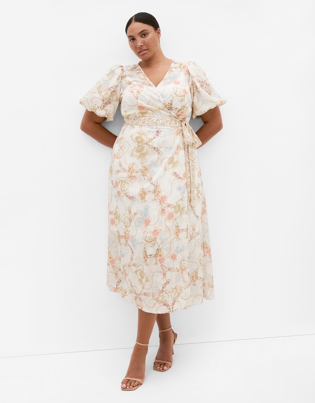 City Chic - Anastasia Opulent Print Wrap Maxi Dress