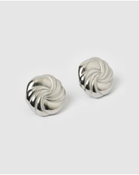 Izoa - Swirl Stud Earrings