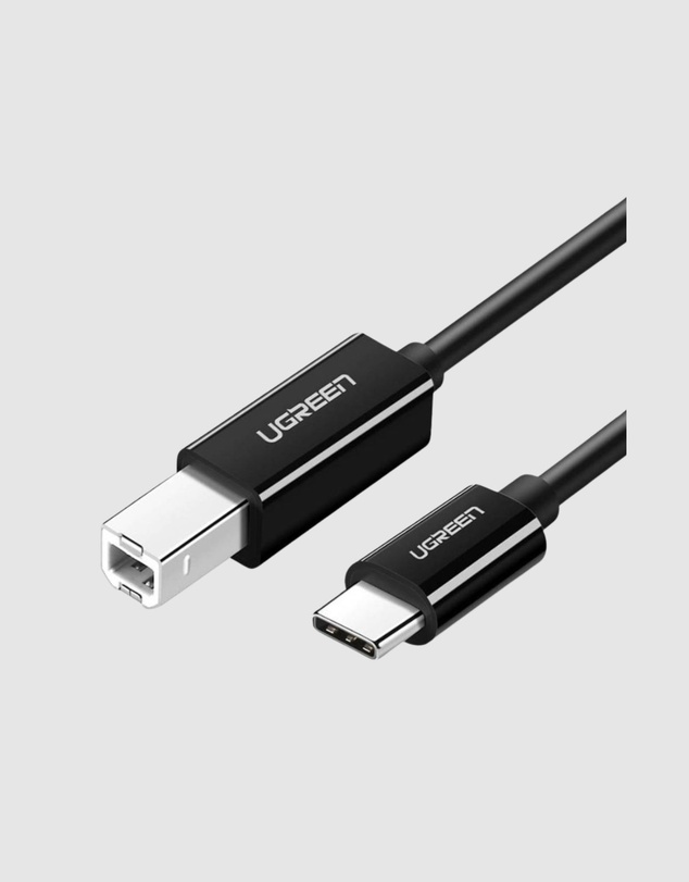 Ugreen - UGreen USB-C to USB-B Printer Cable 2m 480Mbps Black