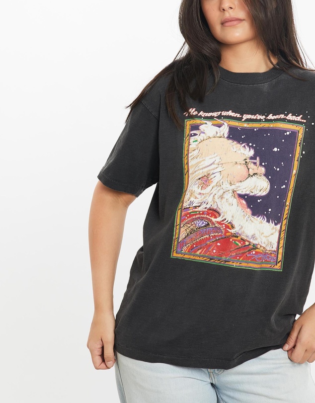 Vintage by The Real Deal - Pre Loved - Vintage 90s Harley Davidson Santa Tee