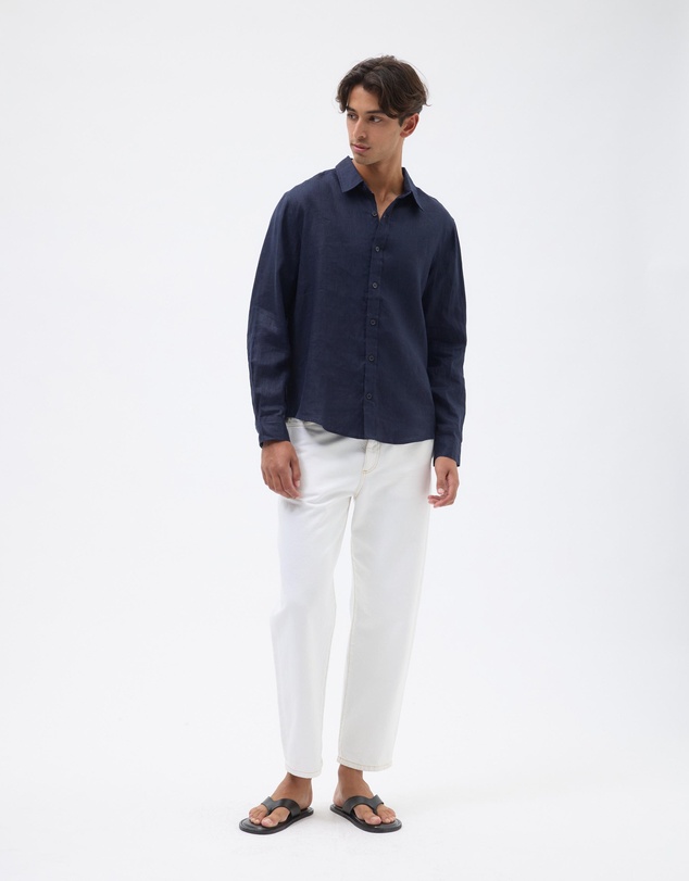 AERE - Euro Resort Linen LS Shirt