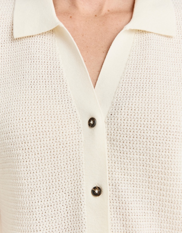 Toorallie - Grain Stitch Button Polo