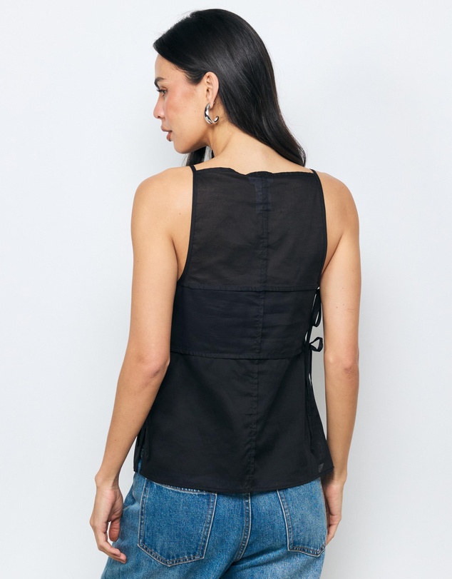 AERE - Grace Panel Tie Side Top