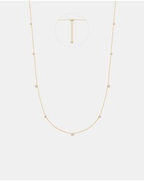 Ania Haie - Ania Haie Gold Bezel Cubic Zirconia Station Necklace