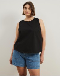 Atmos&Here Curvy - Celina Linen Blend Top