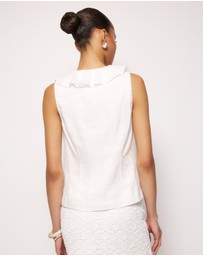 AERE - Elowen Linen Ruffle Top