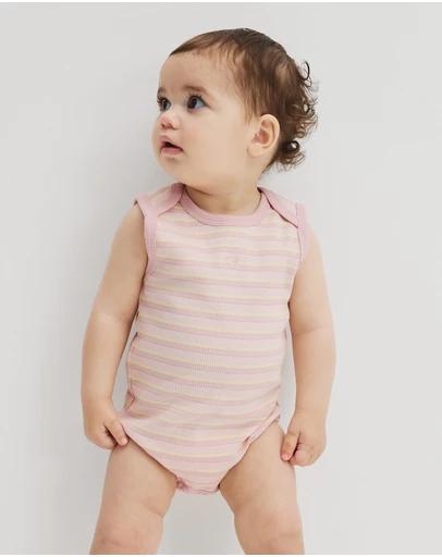 Country Road - Organically Grown Cotton Blend Sleeveless Rib Bodysuit