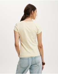 Cotton On - Longline Crew Short Sleeve Tee