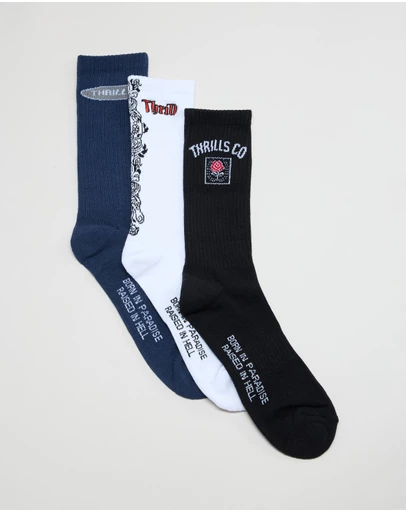Thrills - Mixed 3 Pack Socks - ICONIC EXCLUSIVE