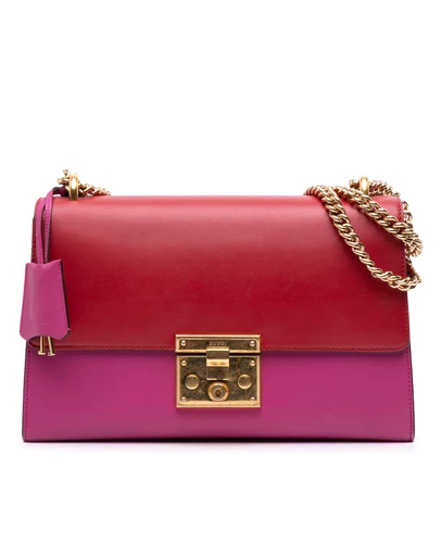 Pre-Loved by Azura Reborn - Pre-Loved Medium Bicolor Leather Padlock Shoulder Bag