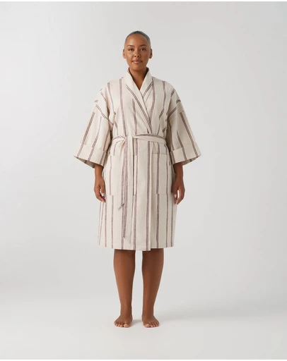 Hommey - Striped Ramie Robe