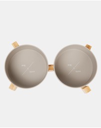 Mog & Bone - Double Bamboo Dog Bowl Mocha