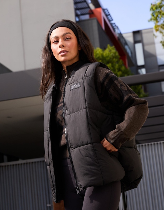 Upstate - Oversized Puffer Vest - Black
