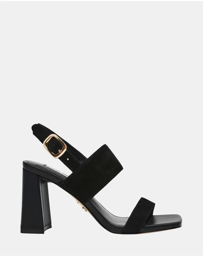 Steve Madden - Wendie Black Suede Heels