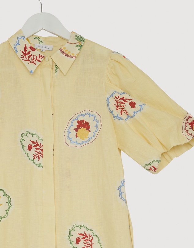 Revibe - Repaired AERE Marisol Midi Shirt Dress - AU 8