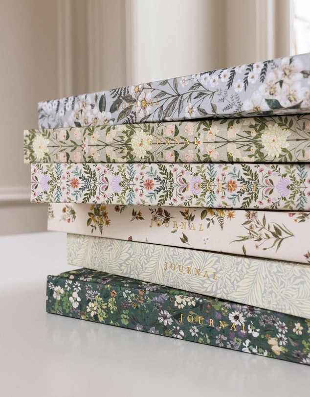 Bespoke Letterpress - Linen Bound Blank Journal - Bramblefloss