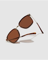 Hawkers Co - HAWKERS - Polarized Carey Brown INK Sunglasses for Men and Women UV400