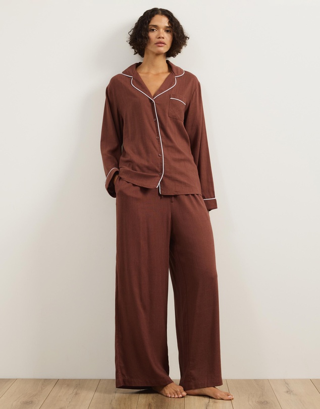 Atmos&Here - Ava Linen Blend Long PJ Set