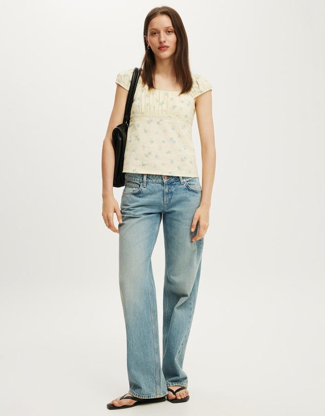 Cotton On - Tie Back Babydoll Top