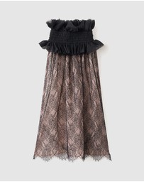 M.N.G - Lace Top With Ruff Collar
