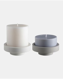 porter green - escc large pillar candle soy-blend unscented candles