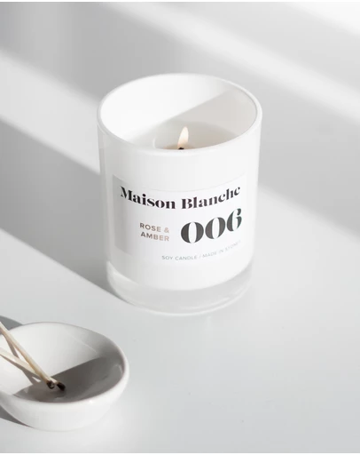 Maison Blanche - 006 Rose & Amber - Large Candle