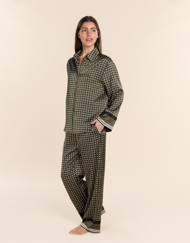 Gingerlilly - Scarlett Printed Silky Satin PJ Set