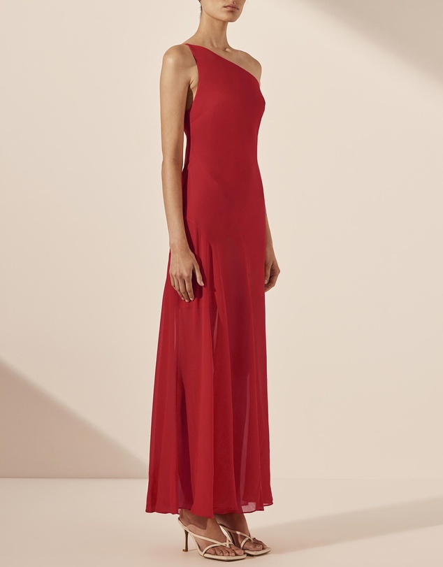 Shona Joy - Amina One Shoulder Panelled Maxi Dress
