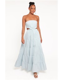 Petal & Pup - Cadence Strapless Maxi Dress - Blue