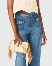 Maje - Miss M Pouch Metal Rippled Small Leather Goods