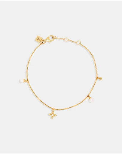 By Charlotte - Gold Live in Peace Bracelet