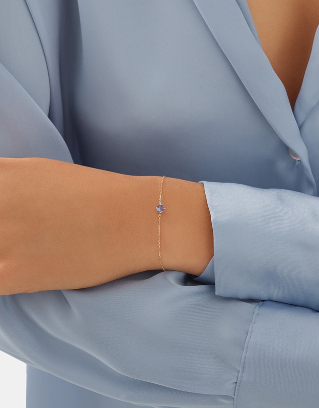 Michael Hill - Bracelet with Tanzanite in 10kt Yellow Gold
