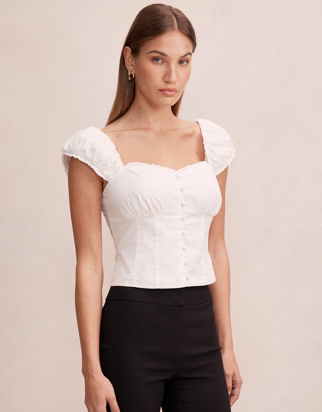 Forever New - Alice Cotton Button Top
