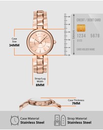Armani Exchange - Rose Gold Analogue Watch