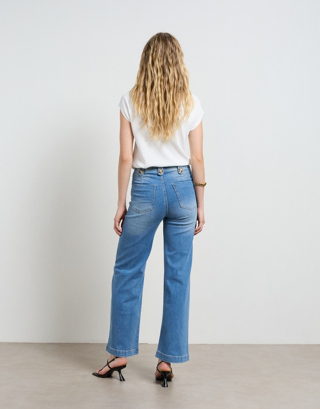 DRICOPER DENIM - Carrie Rodeo Blue Wide Straight Leg Jeans