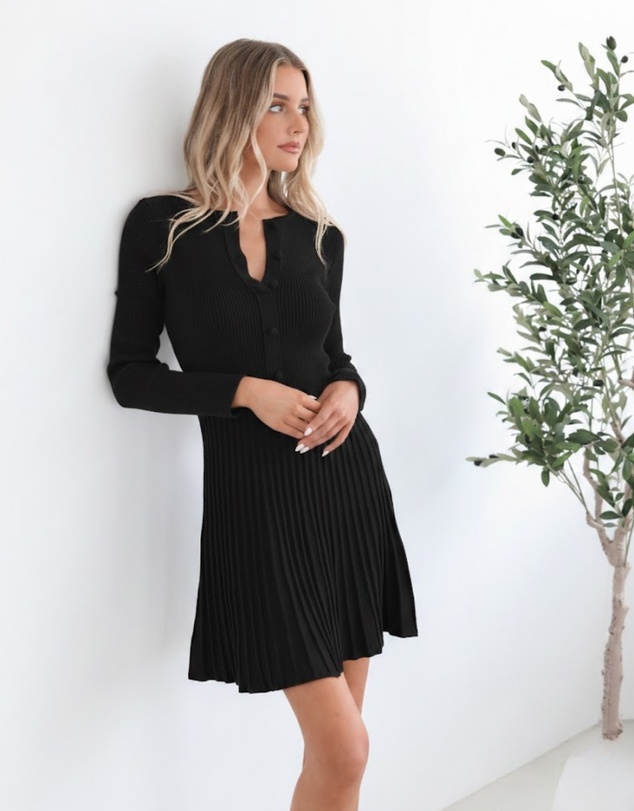 Esther & Co - Marifi Knit Dress - Black